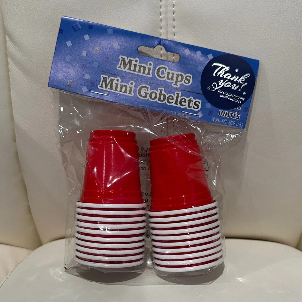 Red and White Mini Cups by
